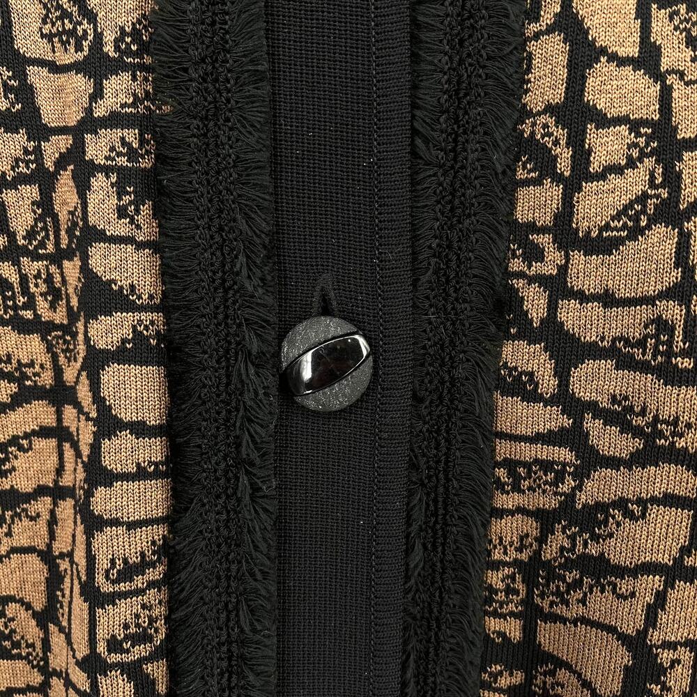 Exclusively Misook Reptile Print Button Front Dus… - image 2